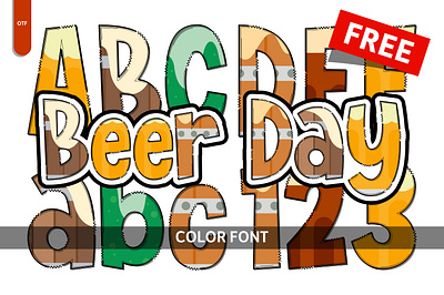 Beer Day - Free Font beer branding color font colorful font creative font day design font free graphic design illustration svg vector