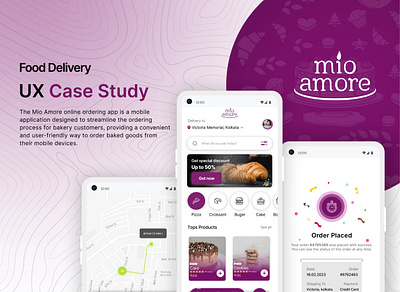 Mio Amore: Online Ordering App. app designing case study figma food app illustration ordering app ui ux