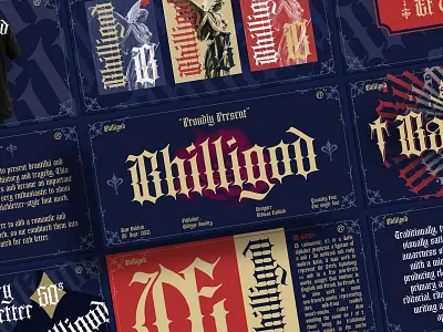 Bhilligod - Blackletter Font alternate font appareal font bhilligod blackletter font callighraphy free font gothic blackletter logotype medieval font multilingual font poster design ridtype streetwear font t shirt design tatto font type design type designer typeface typography