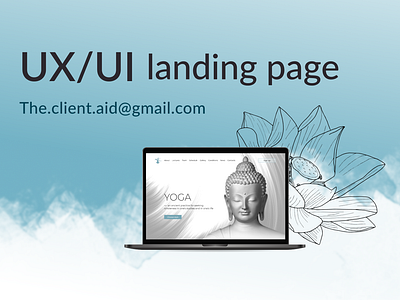 Yoga landing page blue color website create website landing page ui ux webdesign website yoga yoga studio website