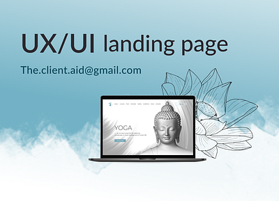 Yoga landing page blue color website create website landing page ui ux webdesign website yoga yoga studio website