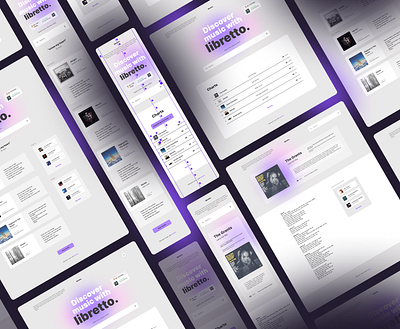 Libretto - Music single-page app appdesign figma ui