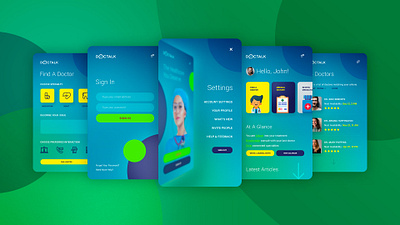DocTalk - Healthcare App UI Design app design clean design mobile app ui ux user interface
