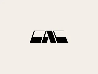 CAC logo acute black block branding business company creative design geometric graphic design illustration lettering logo logofolio modern portfolio triangle typography vector