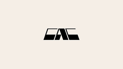 CAC logo acute black block branding business company creative design geometric graphic design illustration lettering logo logofolio modern portfolio triangle typography vector
