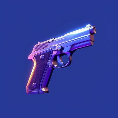 Simple animated pistol dall e