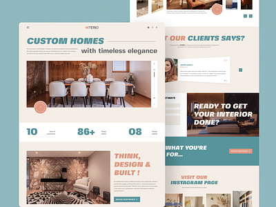 Interior Design Studio Landing Page architecture design home home interior interior interior design interior studio landing page ui ui design web web design website website design
