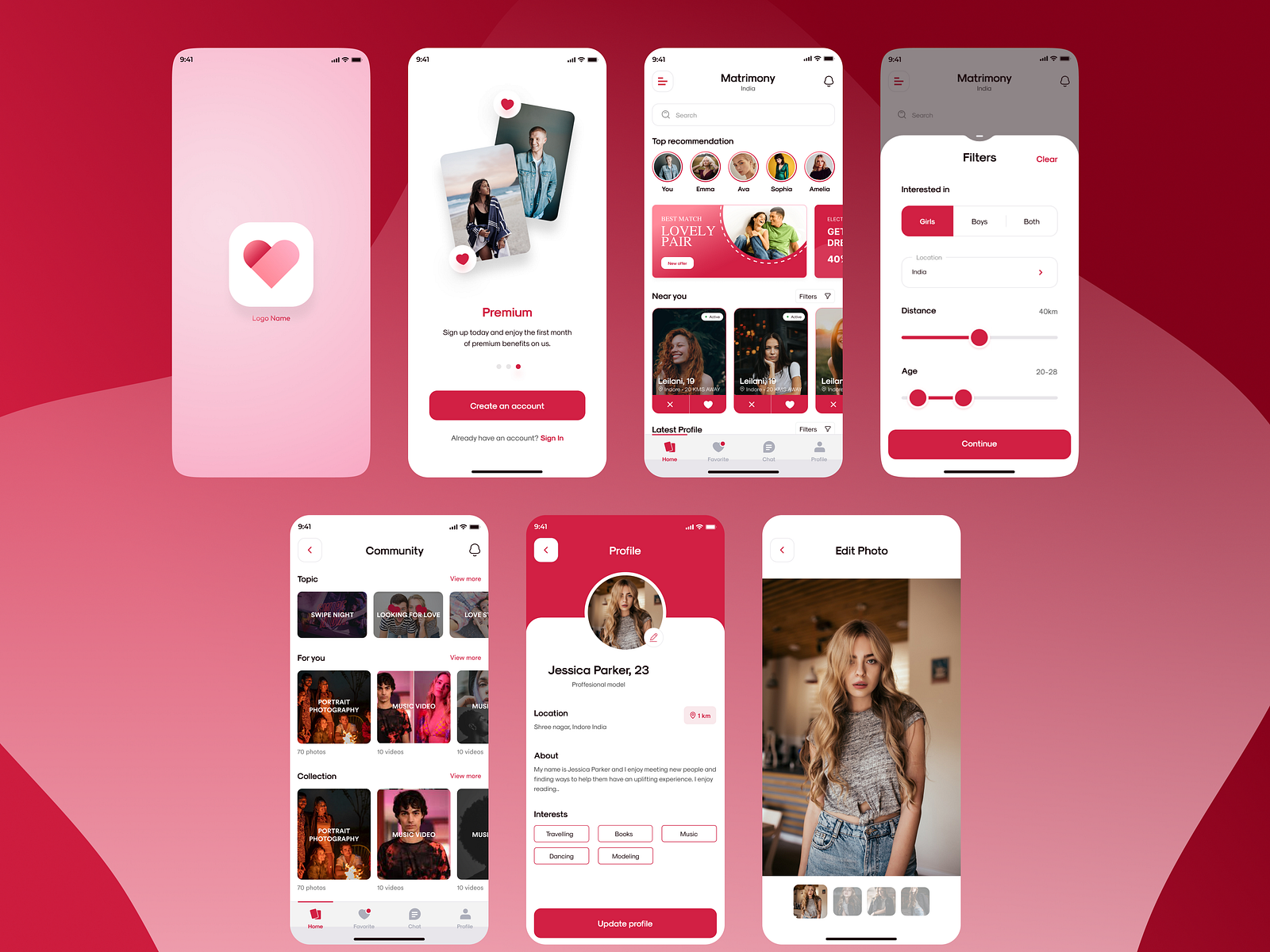 Dating App design mobile app by Aashifa Sheikh on Dribbble