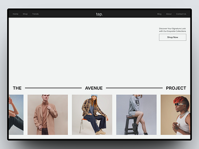 The Avenue Project - Clothing Store Website branding clothing design ecommerce fashoin graphic design landing page shopify store ui web design website