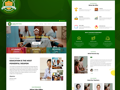 Everest Crest School Website UI college site ui college ui crest design ever everest everest crest highschool full school site ui high school high school website kindergaten school school site ui school ui school website ui