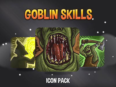 Goblin Skills Icon Pack 2d asset craftpix fantasy game game assets gamedev goblin goblins icon icons illustration indie indie game mmorpg monster rpg skill skills vector