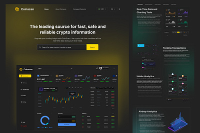 Coinscan website redesign coin crypto cryptocurrency ui webdesign website