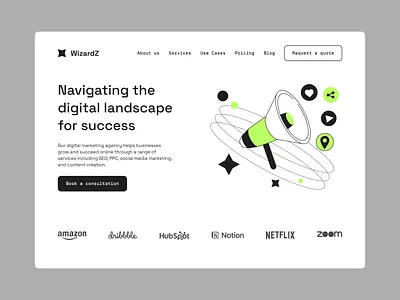 WizardZ - Landing Page Design design home page home page design landing page landing page design ui ui design uiux web design website website design