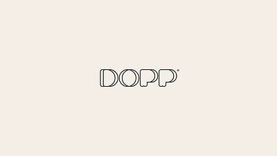 DOPP logo black branding clean company creative design geometric graphic design illustration lettering line logo logofolio logotype modern portfolio rounded typography vector wordmark