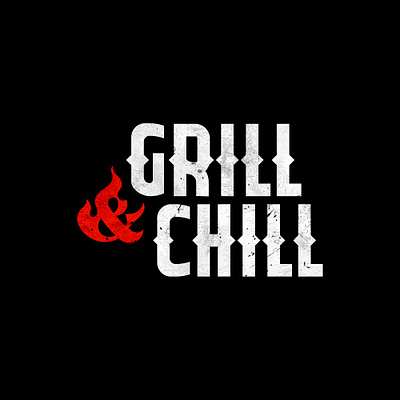 Grill&Chill bbq fire grill logo spicy