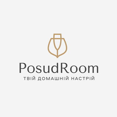 PosudRoom dishes glass logo vase