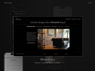 Minestonz (Web site) @design furneture graphic design interior style ui ux