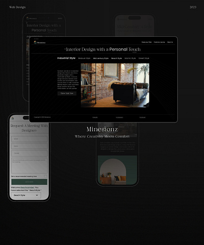 Minestonz (Web site) @design furneture graphic design interior style ui ux