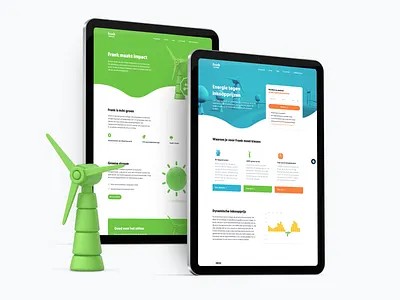 Frank Energy landing page blue branding landingpage website