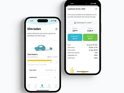Frank Energy - Smart charging 3d app charge energy modal react smart ui
