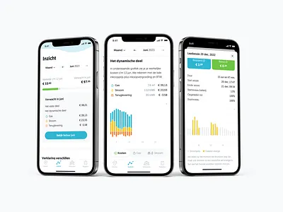 Frank Energy - Usage Insights app blue button chart dashboard energy graph insight mobile modal native react timeline usage