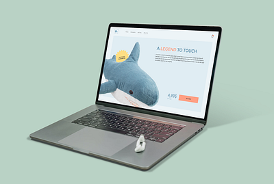 Concept landing plush shark 2d concept design graphic design landing logo page shark ui uiux design ux web