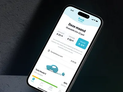 Frank Energy - Mobile app home 3d app blue button charge dashboard home illustration mobile navigation