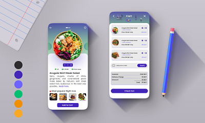 Food Delivery UI Conceptual Design animation apps art bangladesh bd clean cute dynamic food illustration logo mock motion graphics top trending ui ux