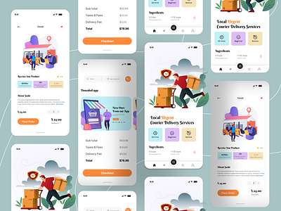 Fast Delivery App design fashion fashion landing page fast delivery app graphic design grow your business landing page ui