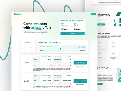 Loan website redesign design landing design landing page loan website typography ui ux web weblanding website website design website hero design website redesign