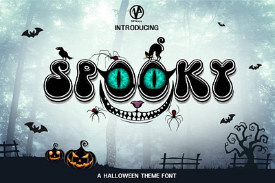 Halloween Theme font - spooky font branding font graphic design halloween halloween designs halloween font halloween lettering halloween letters illustration logo