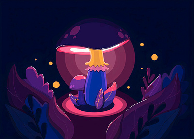 Magic mushroom 2d design graphic design illustration illustrator vector