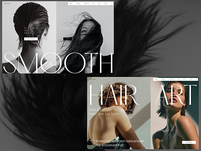 Smooth Hair Salon branding design graphic design hair salon typography ui website