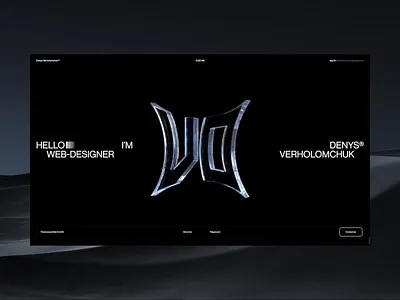 Denys Verholomchuk personal portfolio website animation black portfolio scroll website