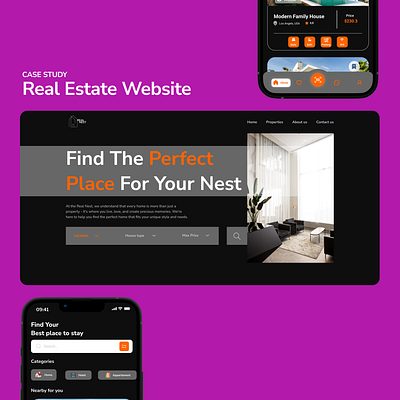 Real Estate Website | RealNest figma realestate typography ui ux webdesign