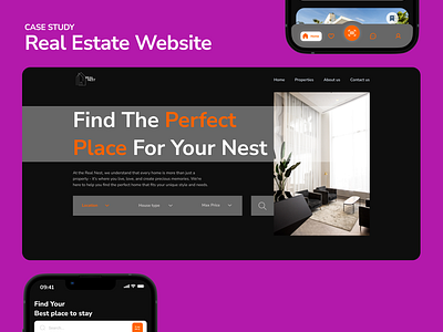 Real Estate Website | RealNest figma realestate typography ui ux webdesign