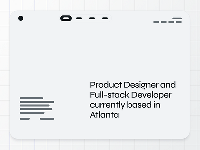 Portfolio Hero Wireframe (Gray Background)