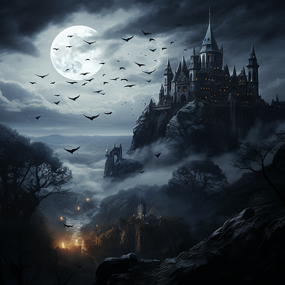 Dark Castle graphic design illustration