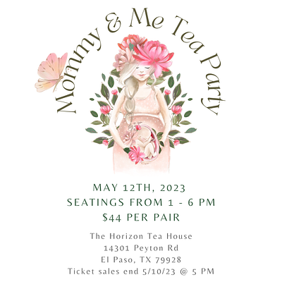 Mommy & Me Tea Party Invitation graphic design