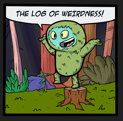 Me & Mr: Episode 1 - The log of weirdness bigfoot cartoon character clip studio comic fun webcomic yeti