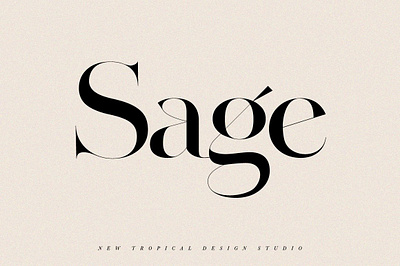 SAGE - Serif Font high contrast