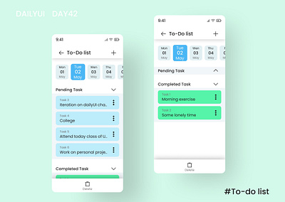 DailyUI Day042 - To-do list branding dailyui dailyuichallenge design figma learning typography ui uiuxdesigner