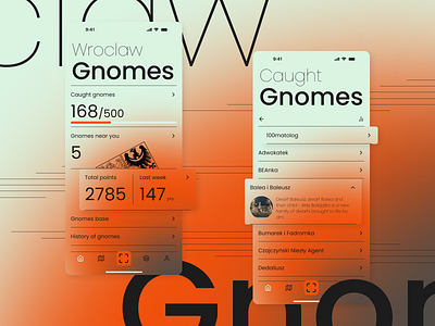 Mobile App for find Wroclaw Gnomes app design figma mobile app travel ui ux