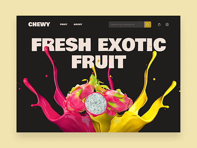 Web Design - Exotic Fruit colourful design exotic figma fruit grocery shopping ui ui design ux ux design web web design website