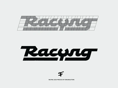 Racyng branding calligraphy custom design flow font goodtype guides handtype lettering logo logolearn motosport process racing script smart type typography unique