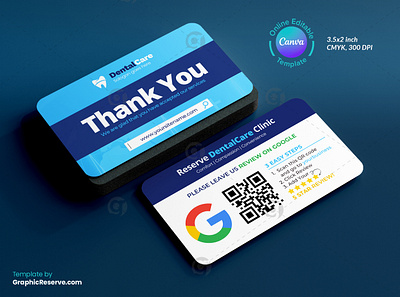 Dentist Business Review Card Template business card design business review card canva canva dentist business card dental business card dentist business card dentist google review card dentist review card google review card review card