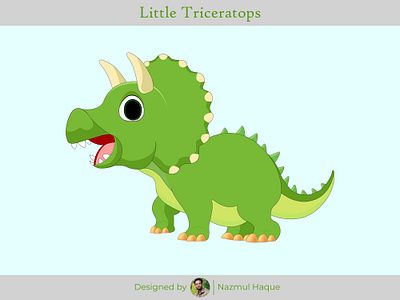 Funny cartoon Character little triceratops on white background 3d animal character animal illustration animals baby animals baby dinosaur cartoon cartoon dinosaur design dinosaur graphic design illustration kids animals reptile triceratops