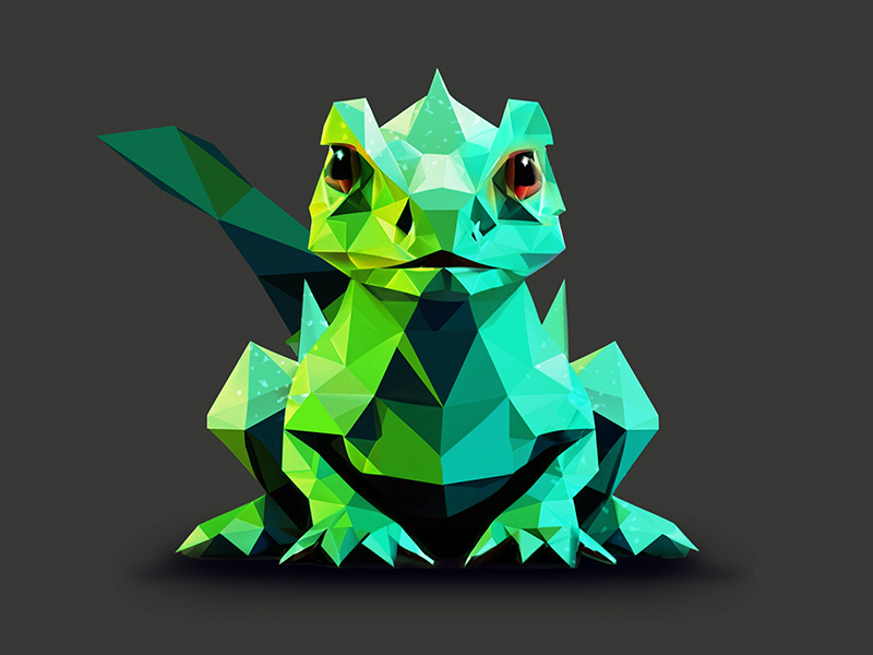 Animal Illustration Low Poly Iguana animals cute animals design illustration low poly low polygon photoshop ui vector vector art