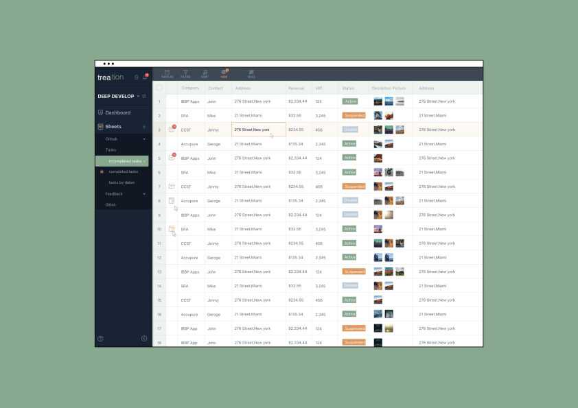 Treation ui