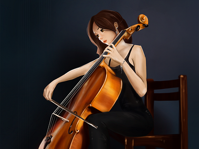 Cellist cellist digital art digital painting drawing girl illustration music musician painting procreate procreate art